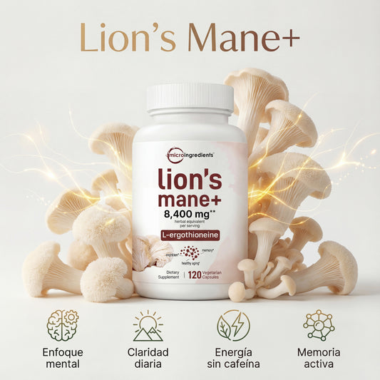 ✨ Lion's Mane+ 120 Cápsulas Original® - Refuerza tu vitalidad desde dentro