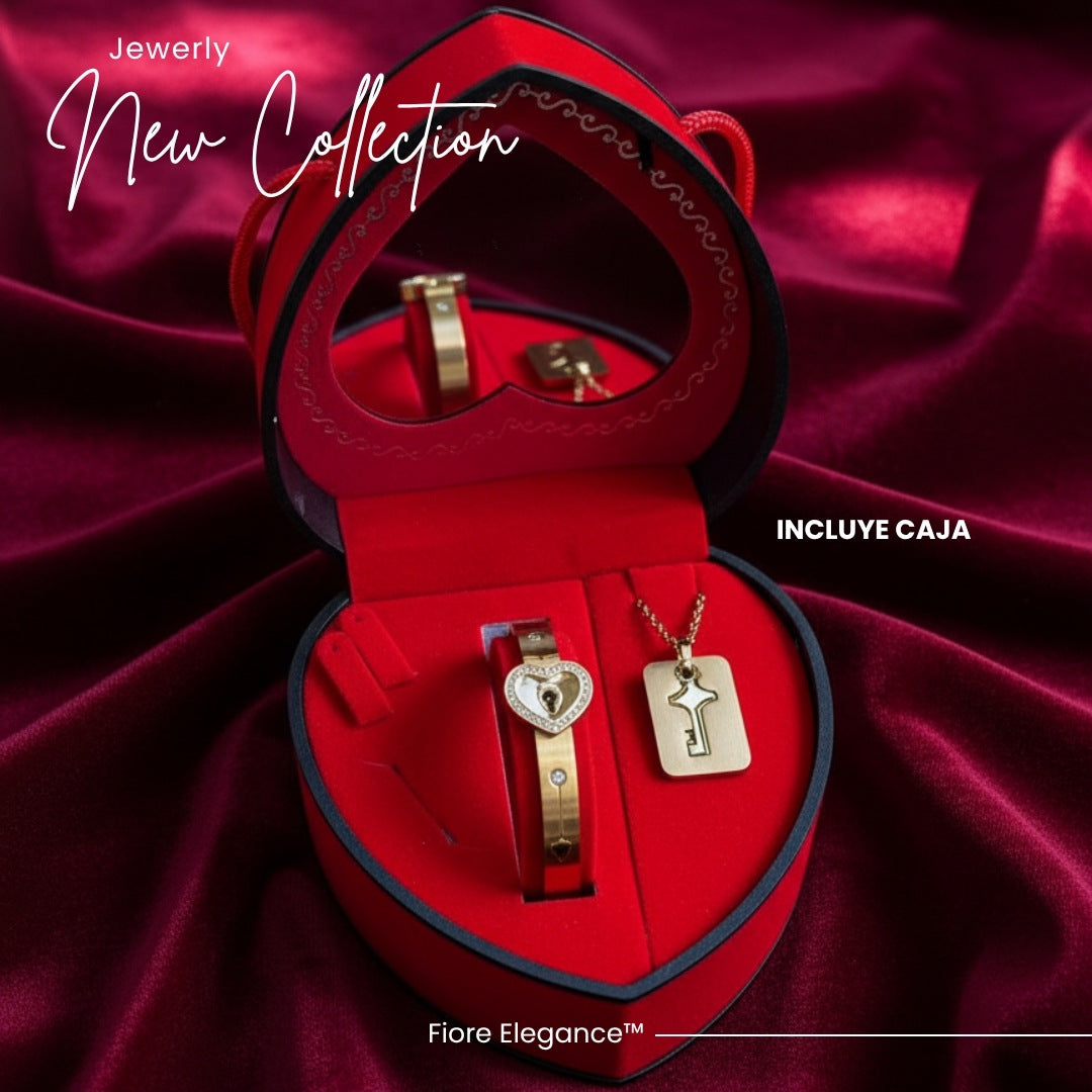 Fiore Elegance™ - Set Collar y Pulsera + Caja de Regalo