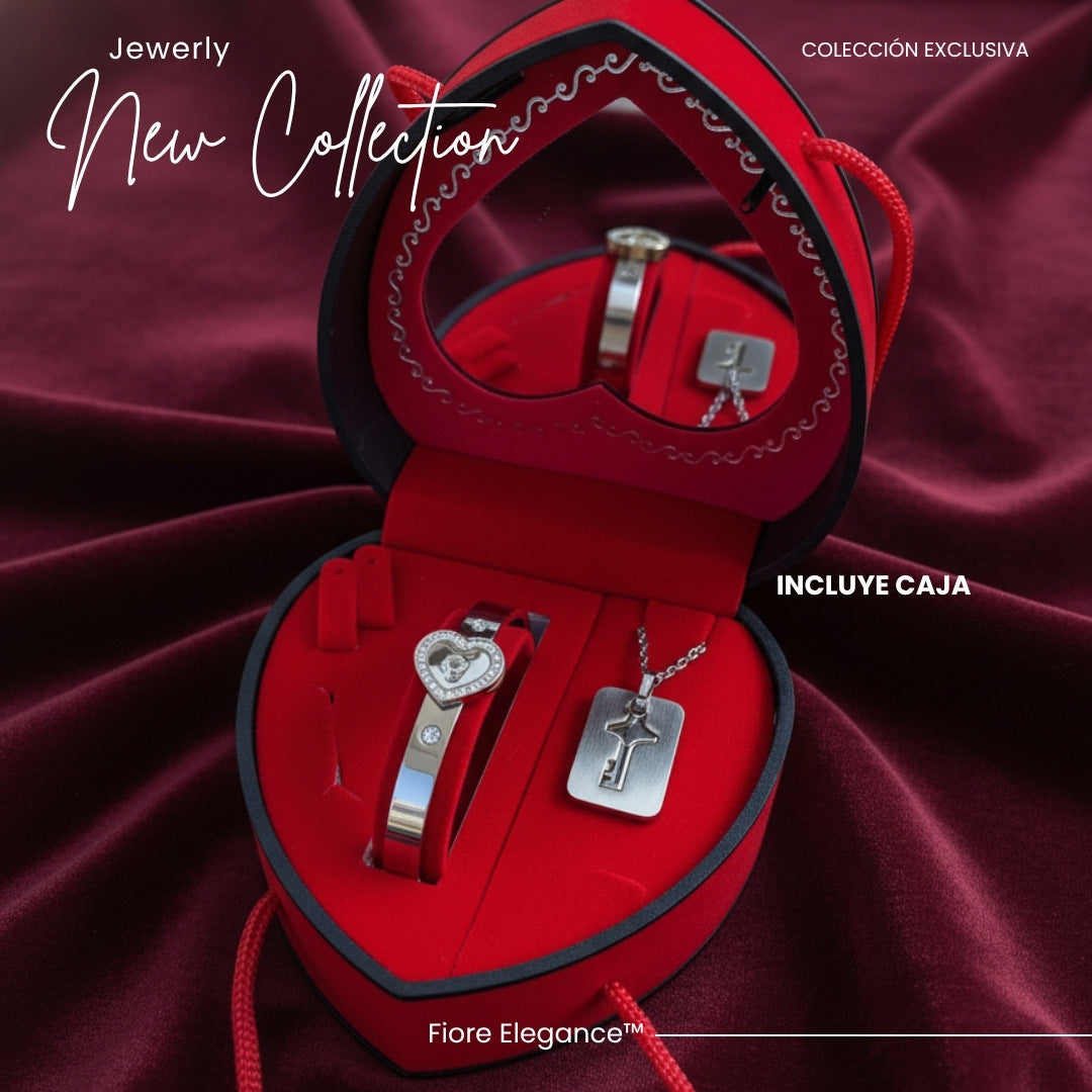Fiore Elegance™ - Set Collar y Pulsera + Caja de Regalo