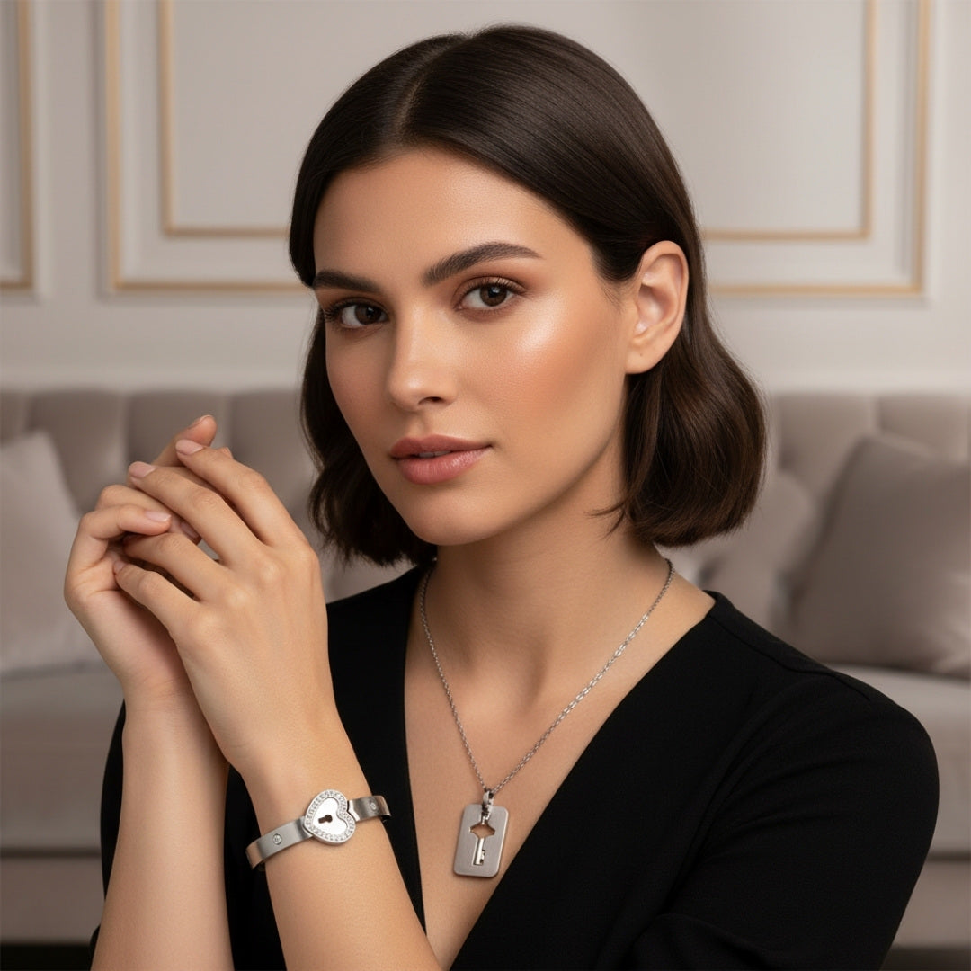 Fiore Elegance™ - Set Collar y Pulsera + Caja de Regalo