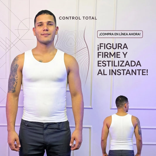 Camisilla con Control de Abdomen de Alta Compresión para Hombre