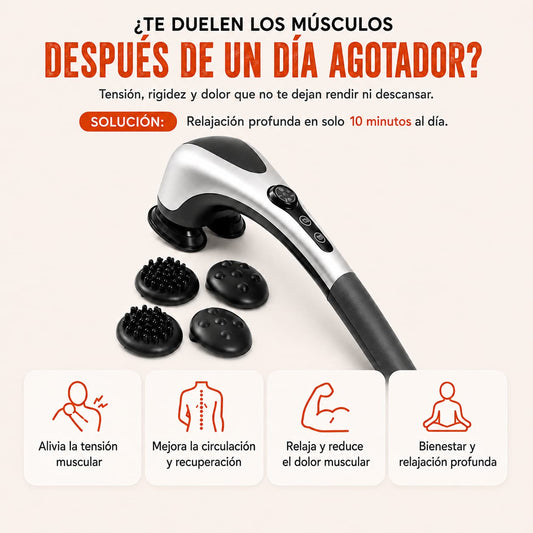 Masajeador de percusión con infrarrojo que alivia tus músculos