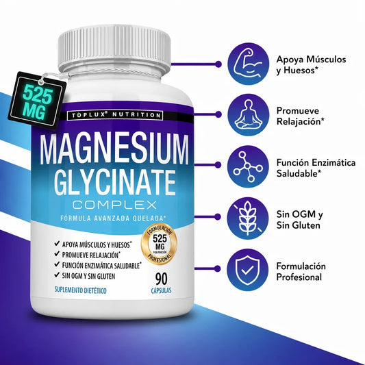 Magnesium Glycinate Complex x 90 Cápsulas - Recupera tu sueño y equilibrio