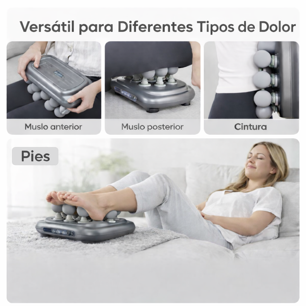 Masajeador Muscular Profesional con 16 Cabezales + Libro Digital de Masajes Profesionales en casa