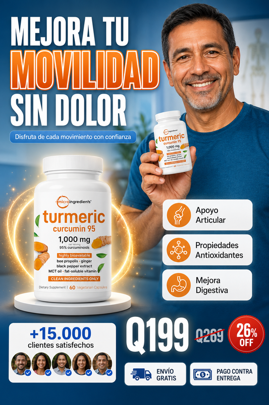 Suplemento de cúrcuma con curcumina