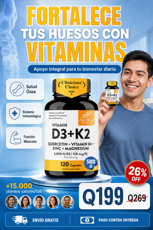 Vitamina D3 K2 Magnesio 5000 UI